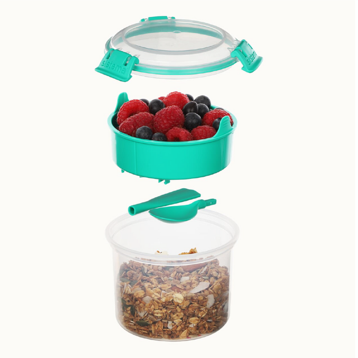 SISTEMA 530ml Breakfast To Go Box With Stackable Tray Compartment And Cutlery