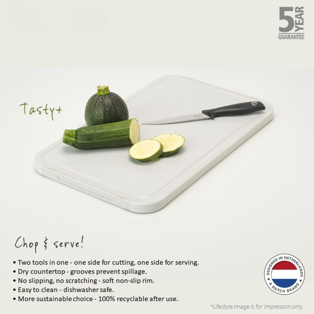Brabantia Tasty+ 2-IN-1 Cutting Board Plus Serving Tray Large