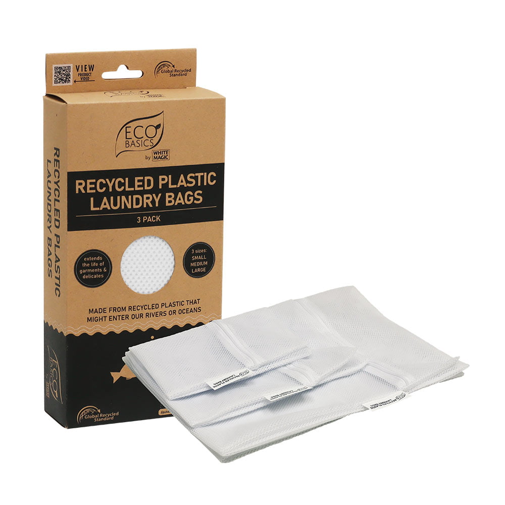 Whtie Magic Eco Basics Recycled Plastic Laundry Bags - 3 Pack