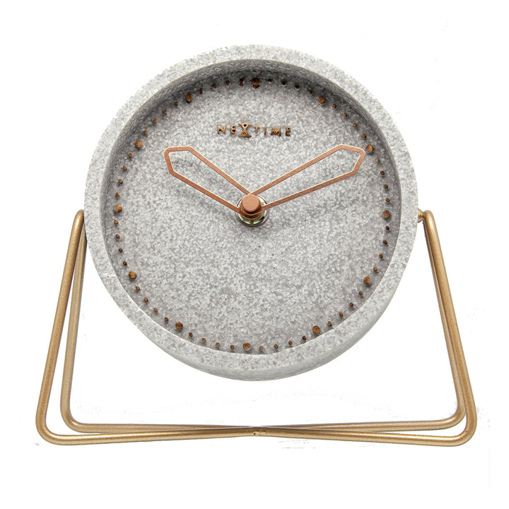NeXtime Cross Table Table Clock 15.5x17.5cm (Grey Copper)