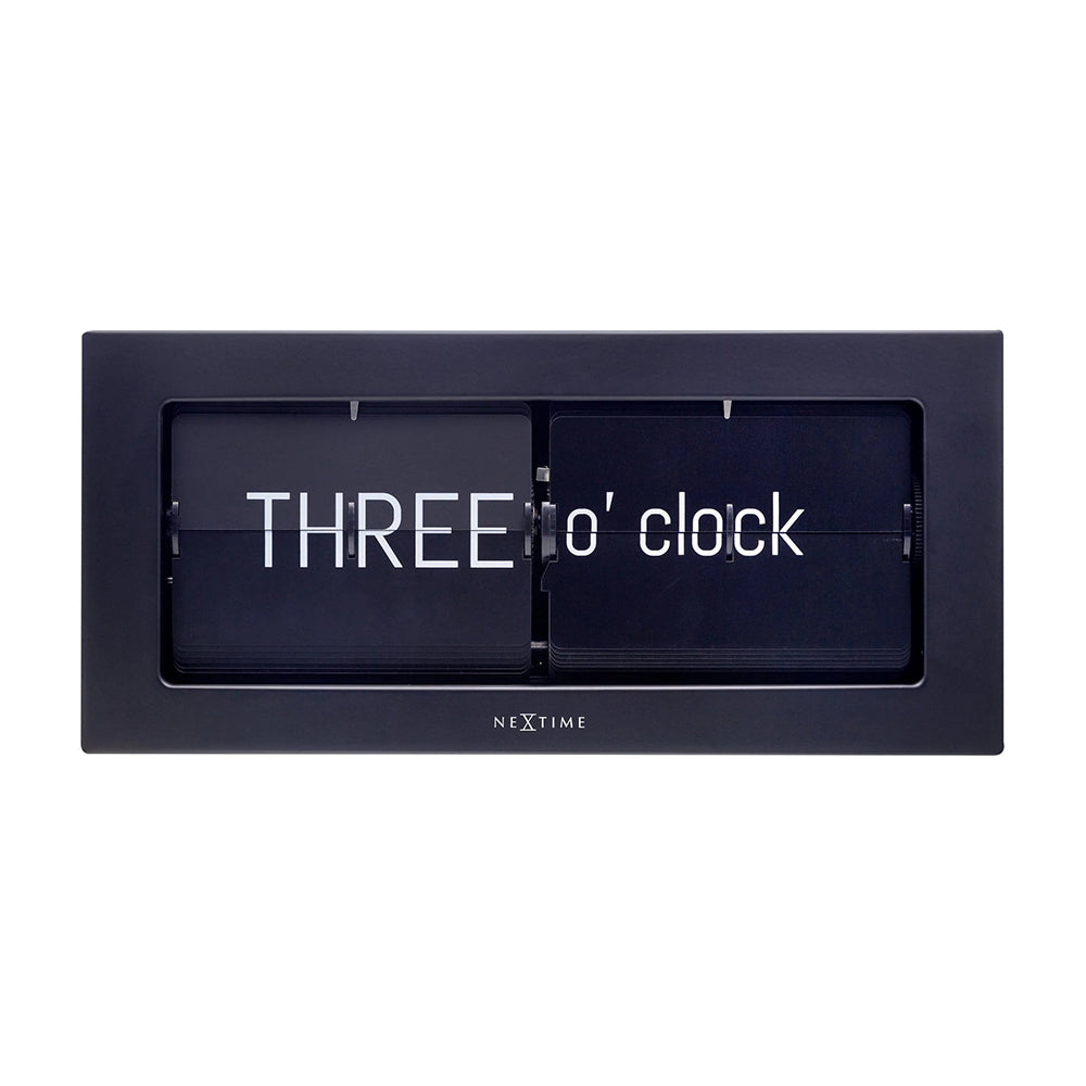 NeXtime Flip Table Clock 16.7x36cm (Black) Modern Home SG ModernHome SG