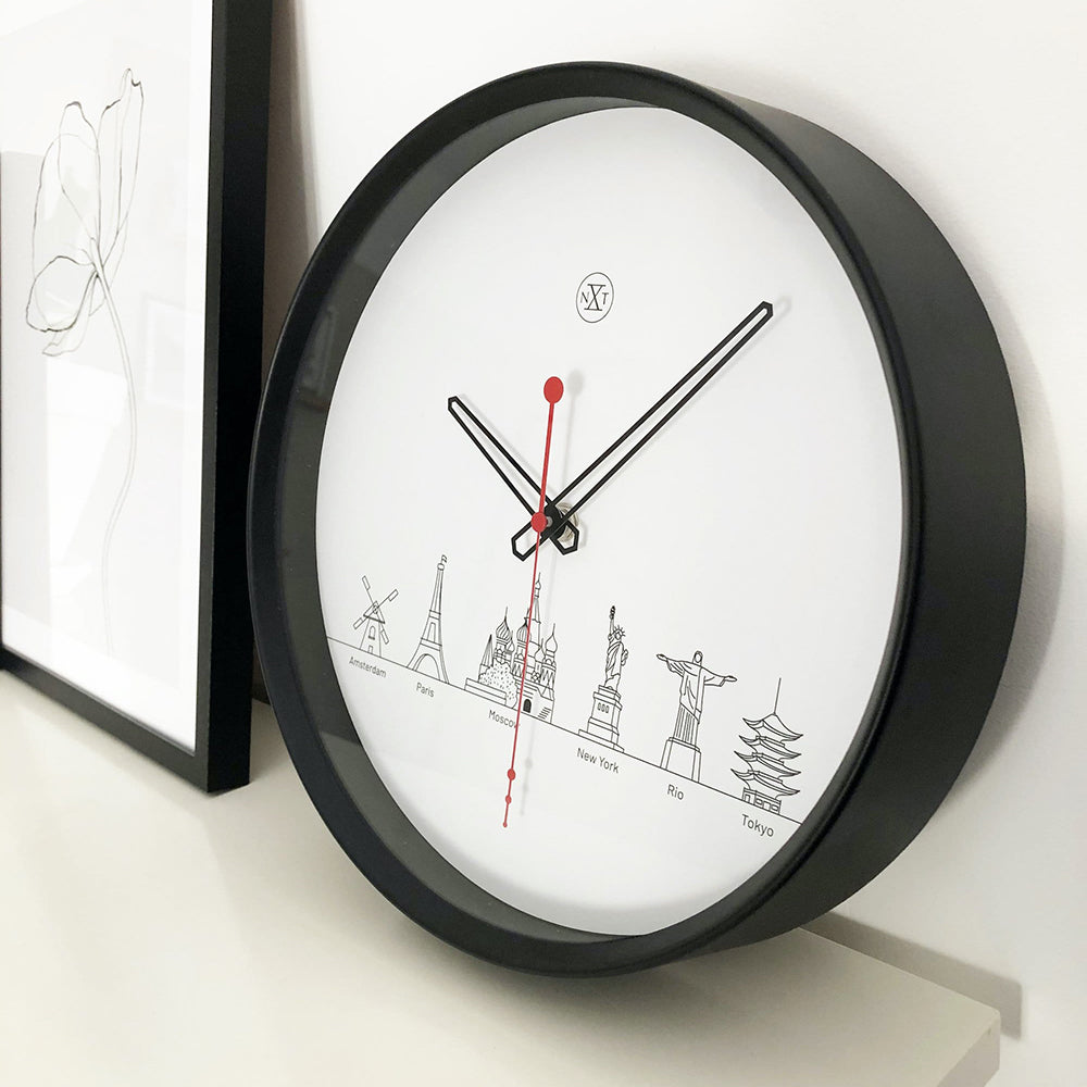 NeXtime World Tour Wall Clock 30cm Modern Home SG ModernHome SG