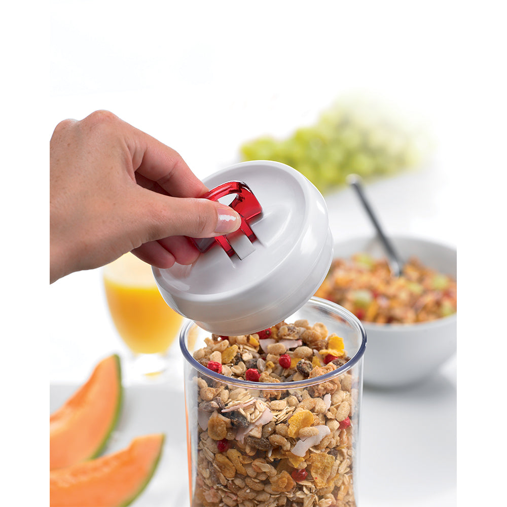 Storage Container Filled with Cereal and nuts