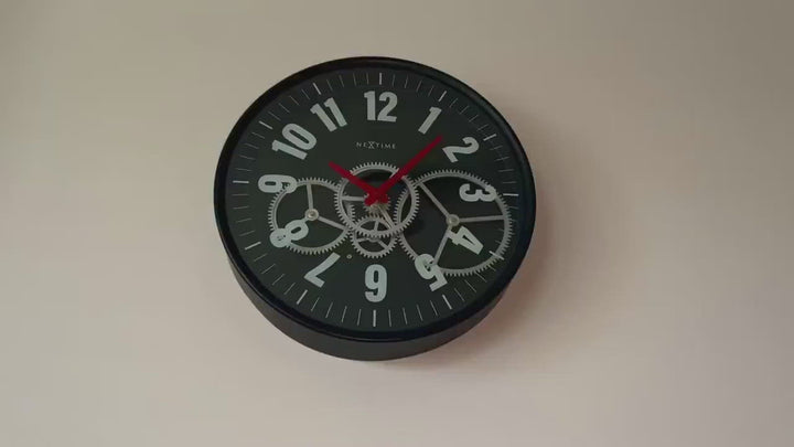 NeXtime Modern Gear Clock Wall Clock 36cm