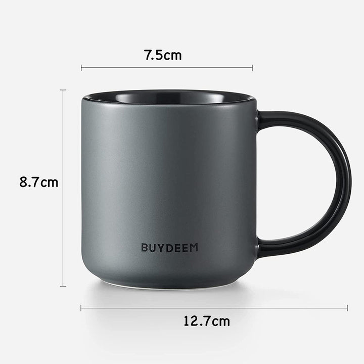 BUYDEEM Ceramic Mug, Dark Grey