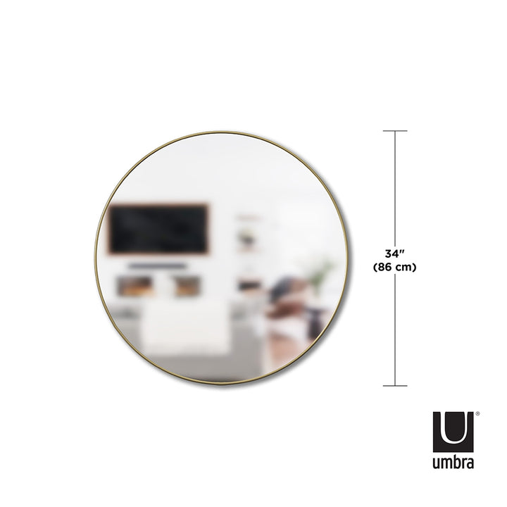 UMBRA Hubba Wall Mirror, Brass
