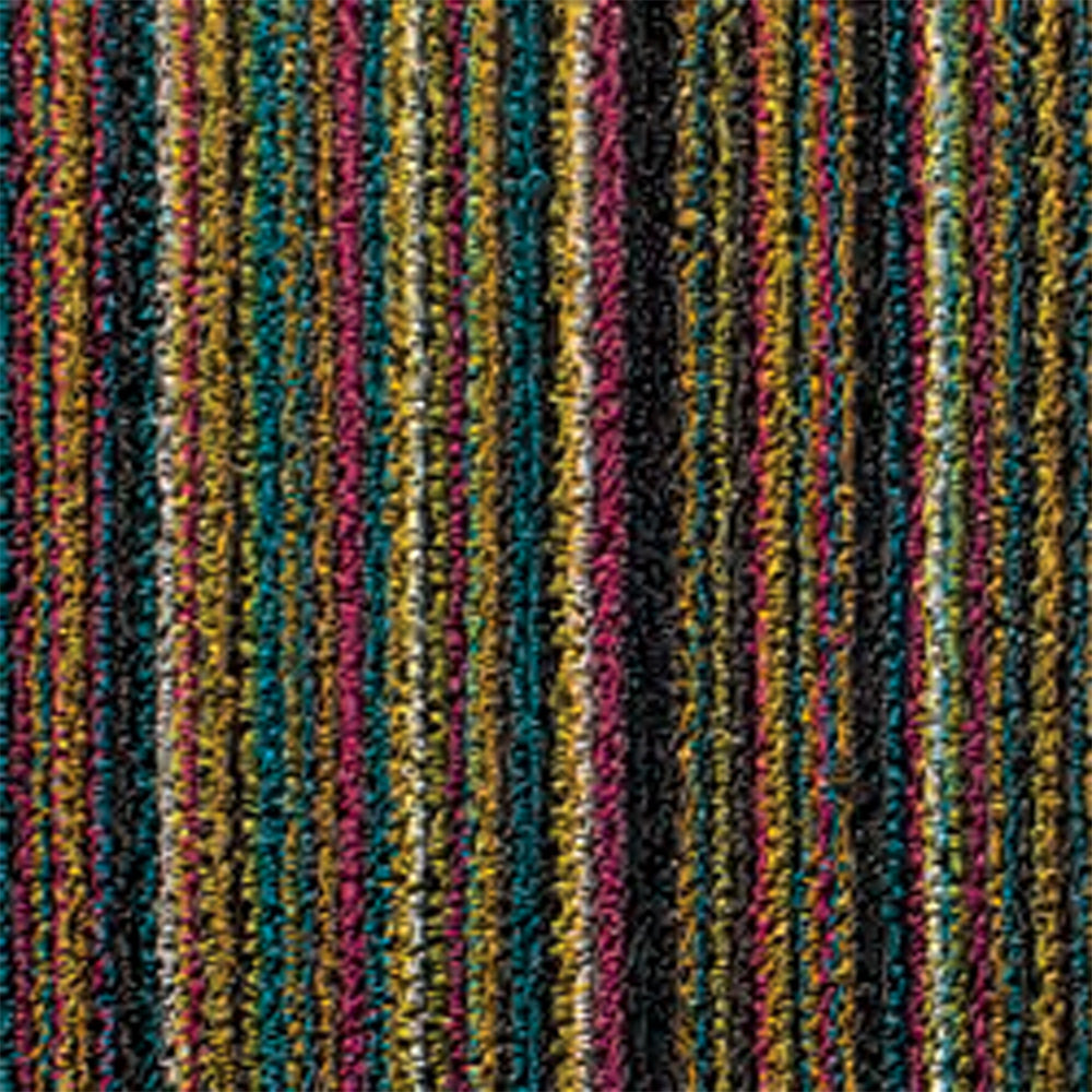 CHILEWICH TerraStrand Microban Skinny Stripe Door Mat, 46 x 71 cm, Bright Multi-Color
