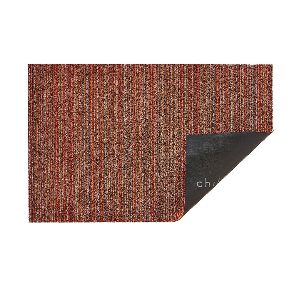 CHILEWICH TerraStrand Microban Skinny Stripe Door Mat 46 x 71 cm, Orange