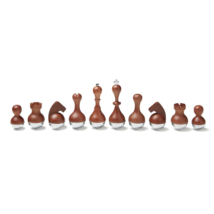 UMBRA Wobble Chess Set, Walnut