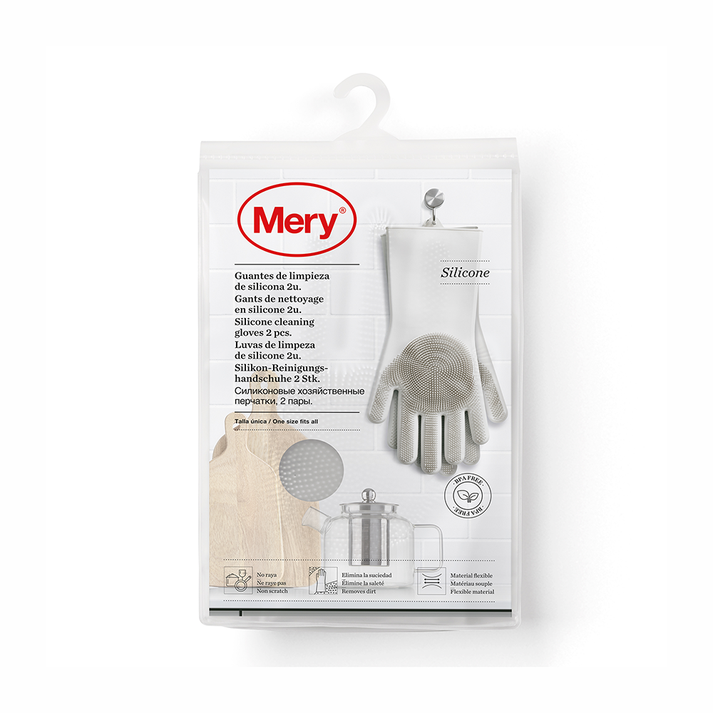 Mery Silicone Textured Cleaning Gloves (2PCS)