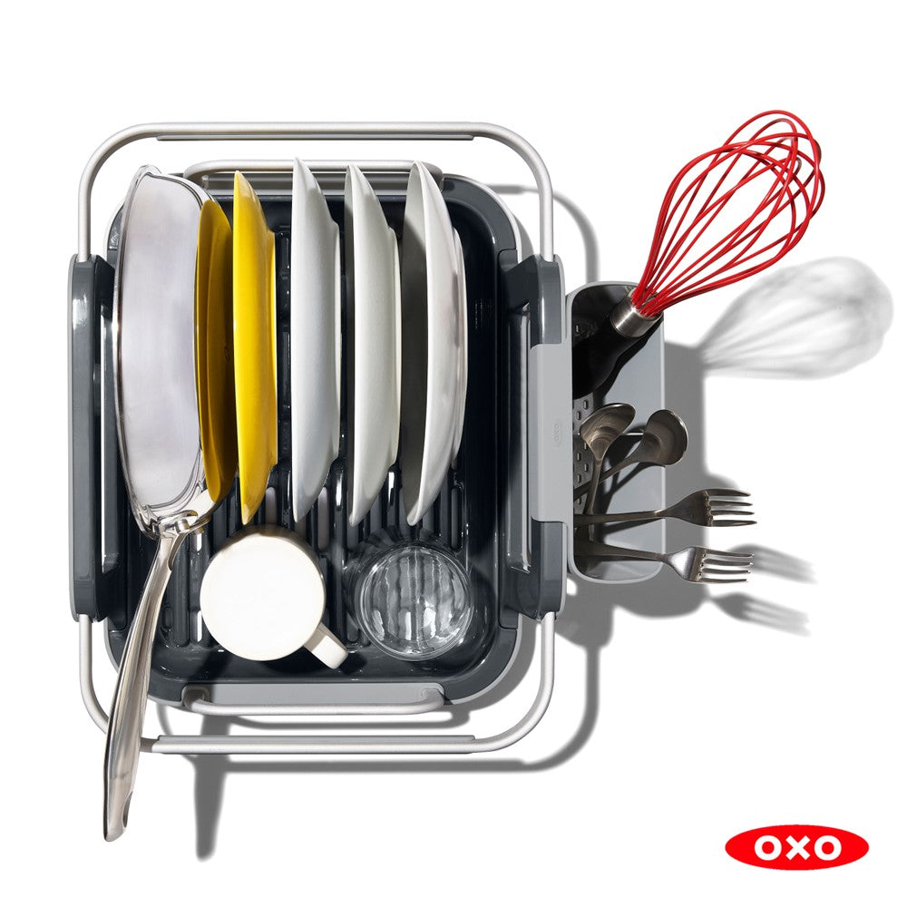 OXO Good Grips® Over-the-sink Aluminum Frame Dish Rack Modern