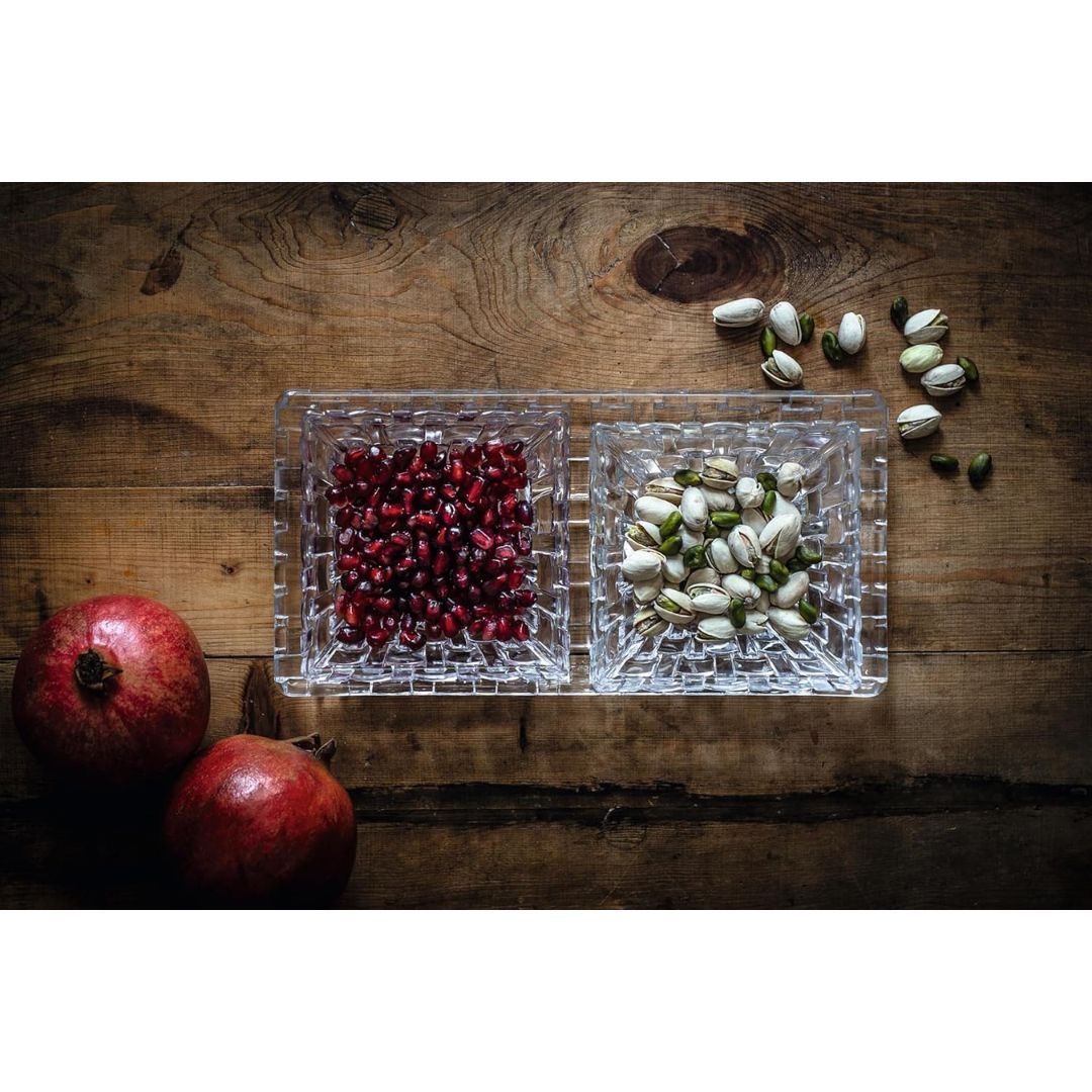 Nachtmann Lead Free Crystal Square Bowl Set of 2Pcs
