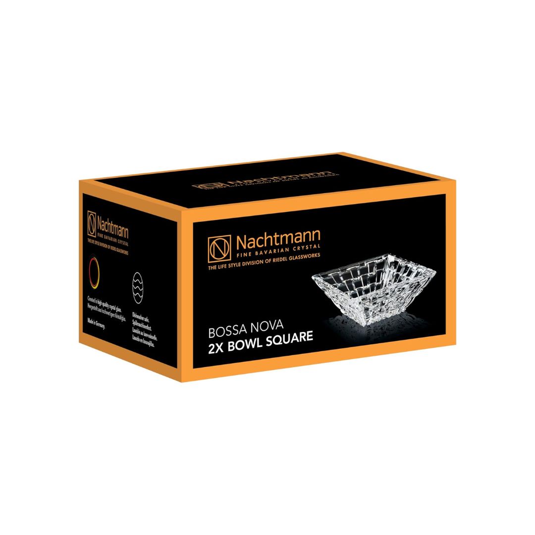 Nachtmann Lead Free Crystal Square Bowl Set of 2Pcs