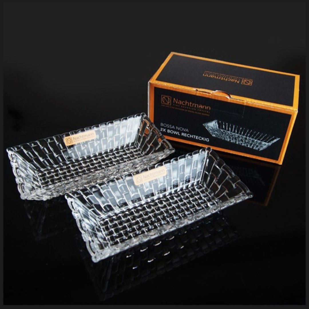 Nachtmann Bossa Nova Lead Free Crystal Rectangle Bowl