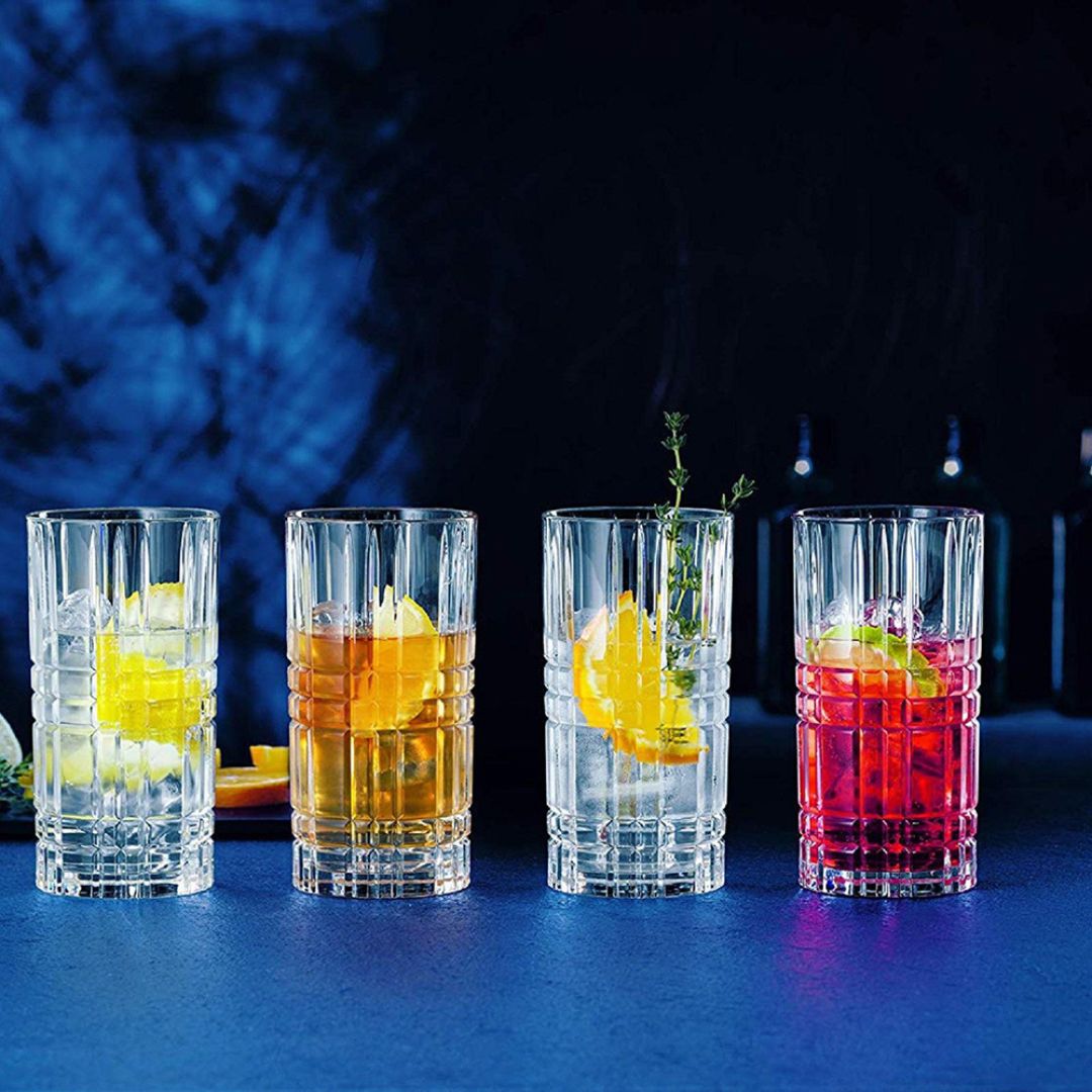 Nachtmann Lead Free Crystal Square Longdrink Set of 4Pcs