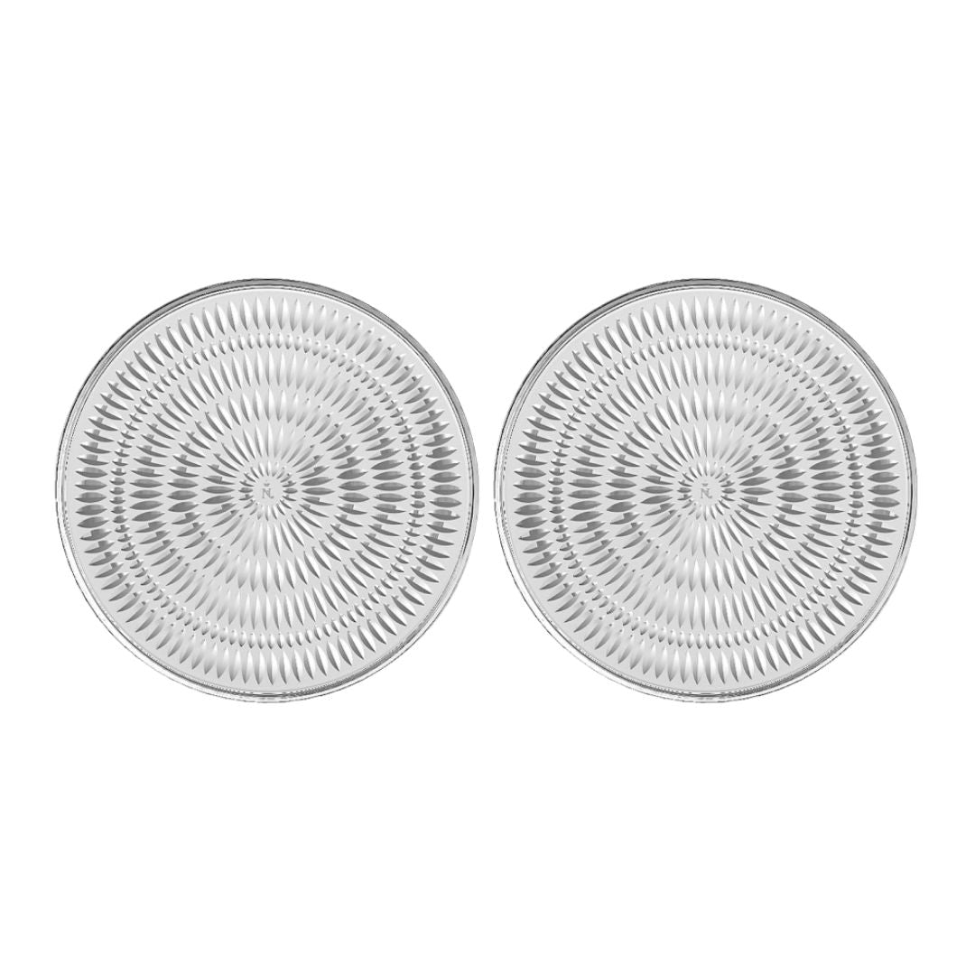 Nachtmann Ethno Lead Free Crystal Round Plate Set of 2Pcs