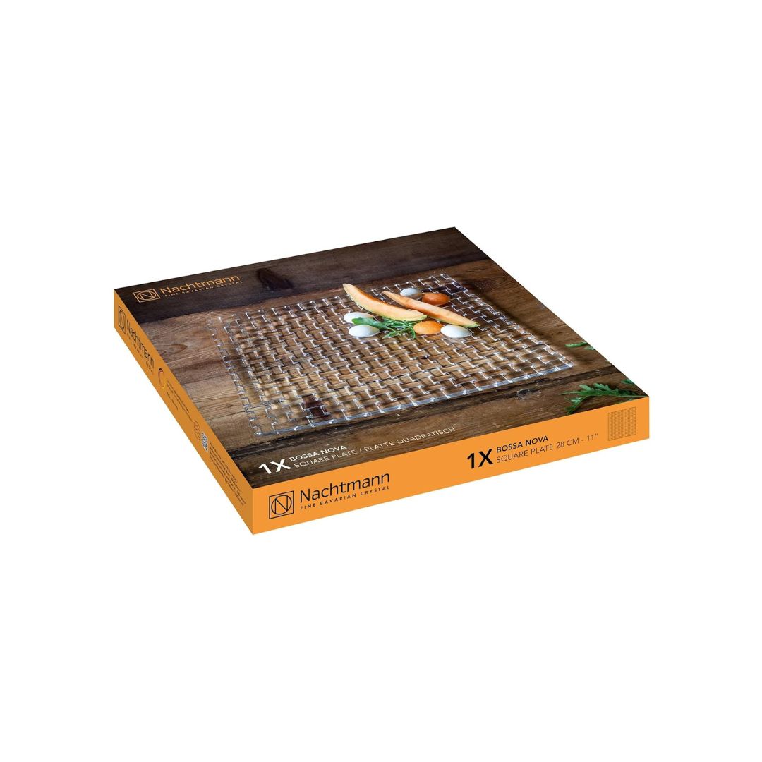 Nachtmann Bossa Nova Lead Free Crystal Square Plate