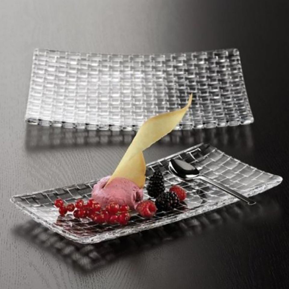 Nachtmann Bossa Nova Lead Free Crystal Rectangular Plate
