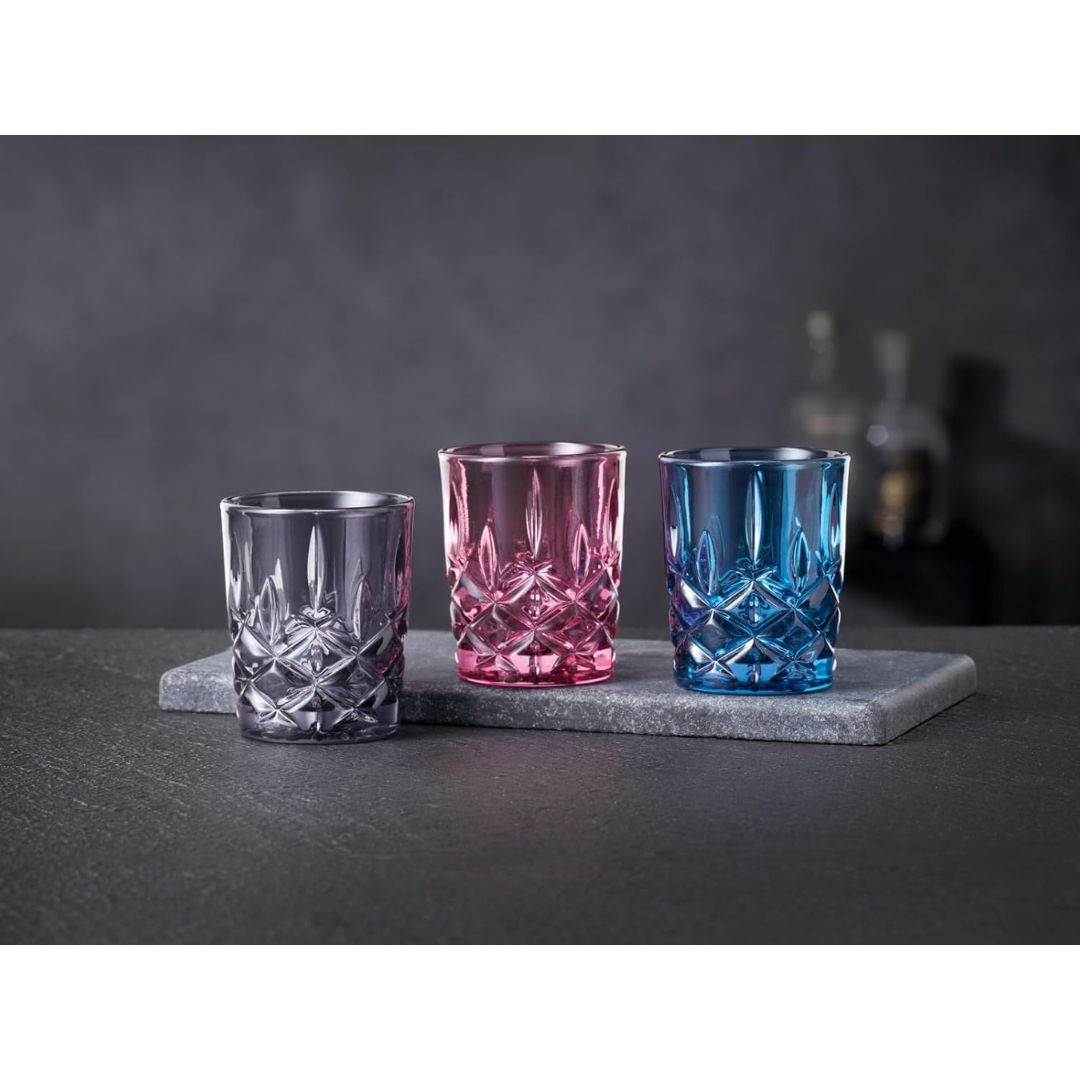 Nachtmann Stamper Vintage Colors Set of 3 Coloured Shot Glasses