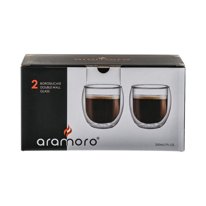 Aramoro Borosilicate Glass Double Wall Cup