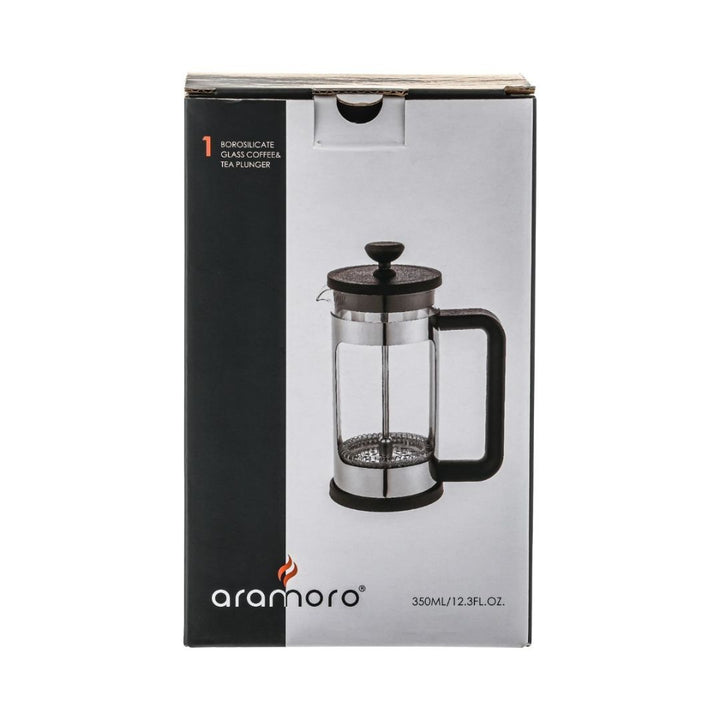 Aramoro Borosilicate Glass Coffee Plunger With PP Handle & Lid