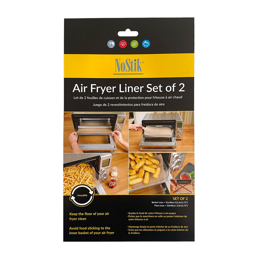 NoStik Air Fryer Liner Set of 2 Rectangular