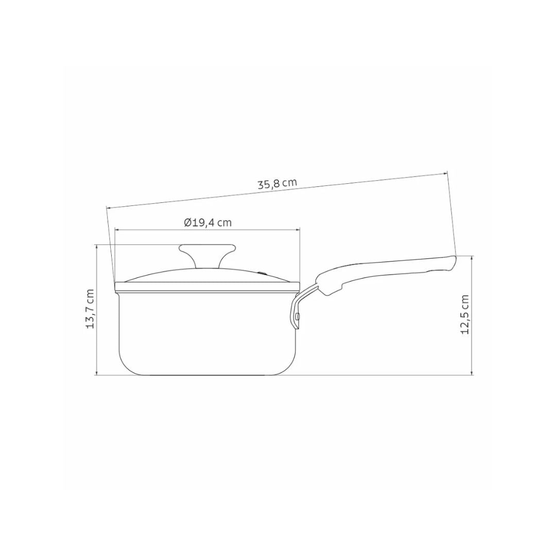 Tramontina Tunis 18cm Ceramic Sauce Pan