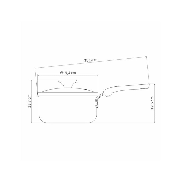 Tramontina Tunis 18cm Ceramic Sauce Pan