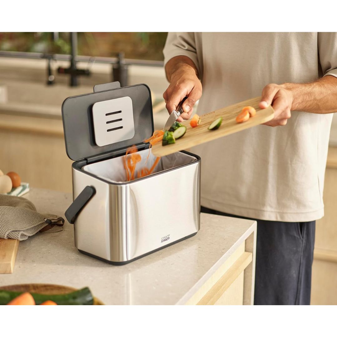 Joseph Joseph Collect 4L Stainless-steel Food Waste Caddy