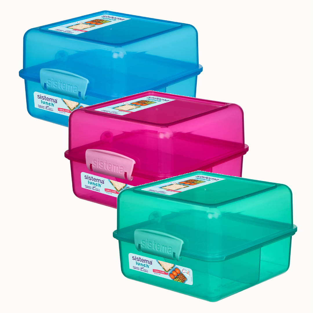 Sistema Lunch Cube, Assorted Colors, 1.4 Liter