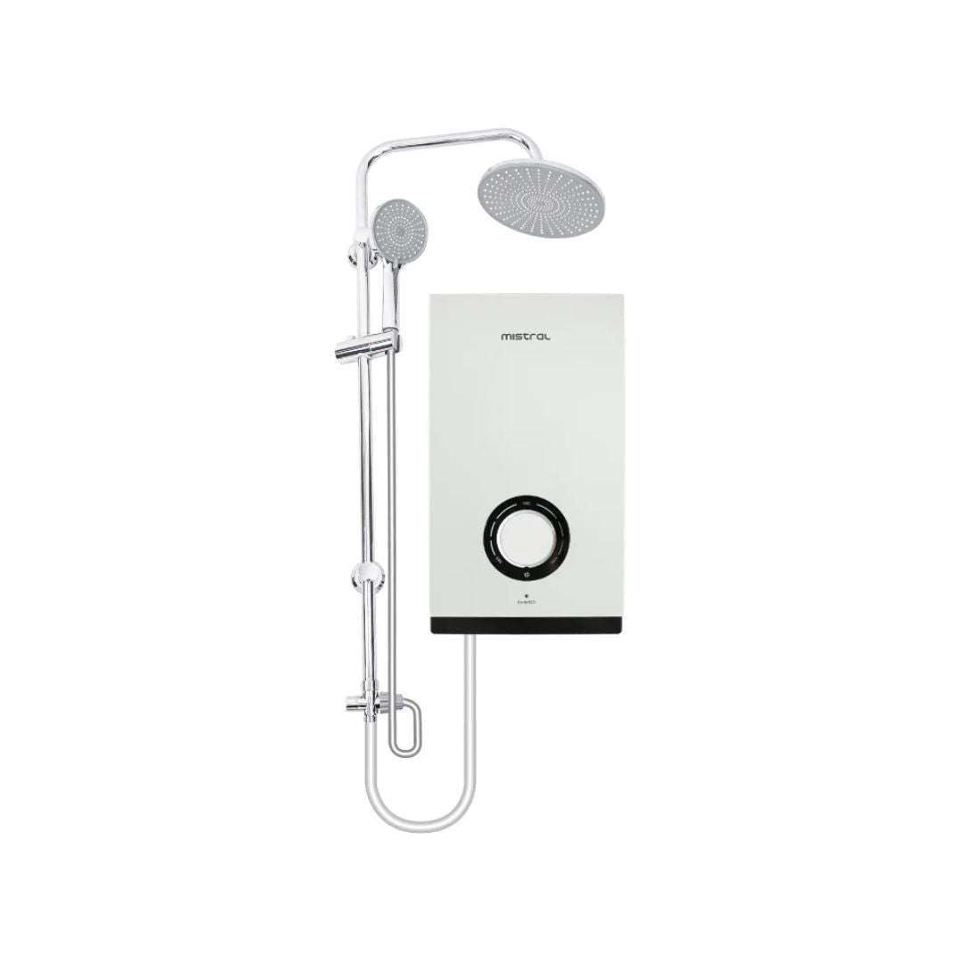 Mistral Shower Heater DC Pump Chrome Rain Shower MSH103