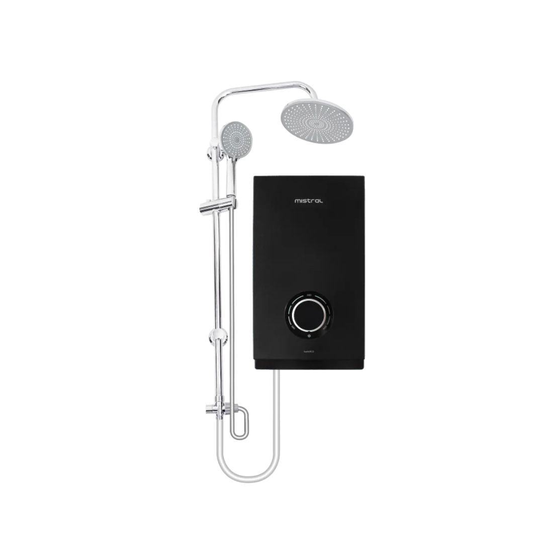 Mistral Shower Heater DC Pump Chrome Rain Shower MSH103