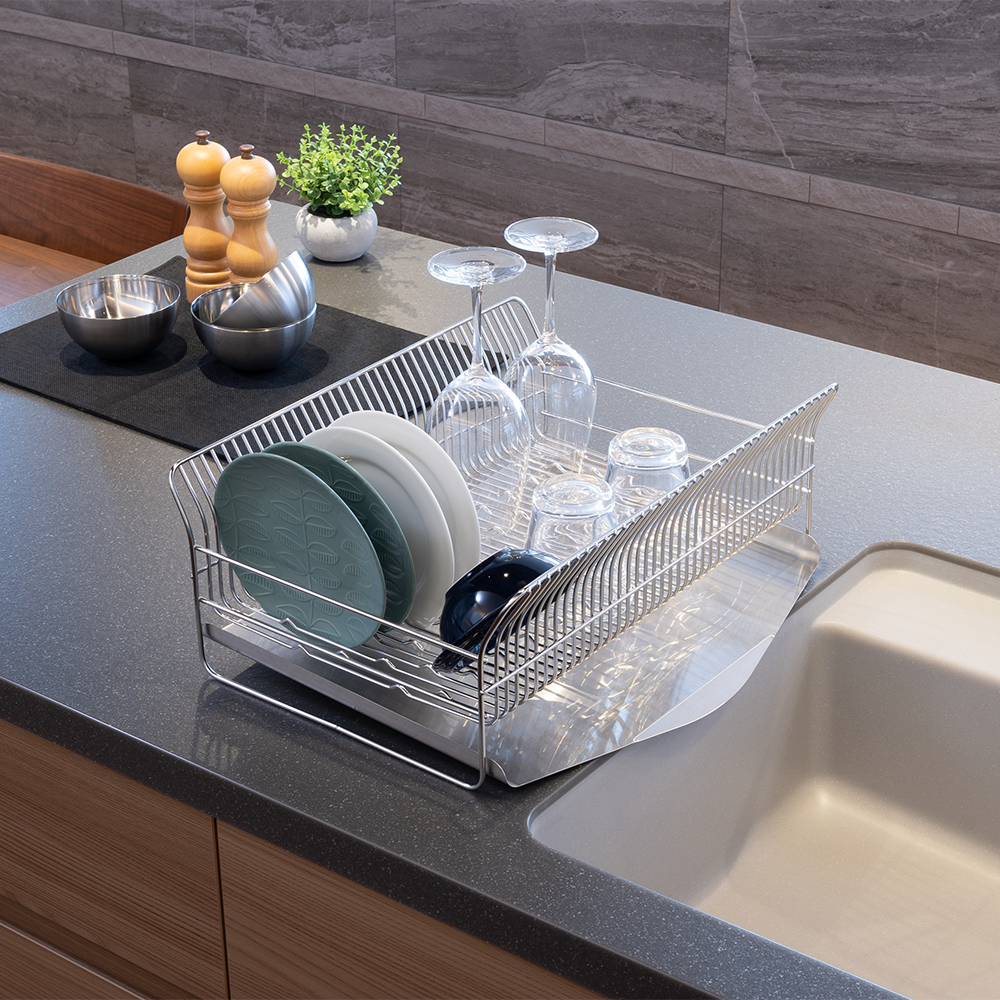 Drainer Plate Rack Organiser TIER DISH DRAINER KITCHEN ORGANISER