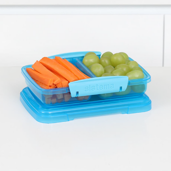 Kotak Makan Tengah Hari Plastik SISTEMA 350ml Dengan Split