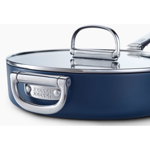 Joseph Joseph Space Folding Handle Ceramic Non-stick 28cm Blue Saute Pan & Lid