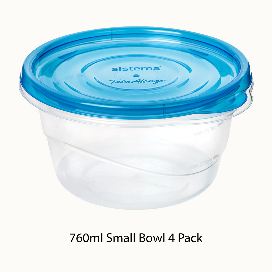 SISTEMA Lightweight Take Along Food Storage Container 3/4 Packs