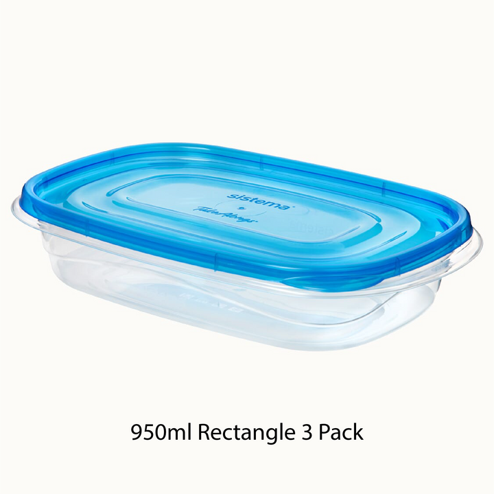 SISTEMA Lightweight Take Along Food Storage Container 3/4 Packs