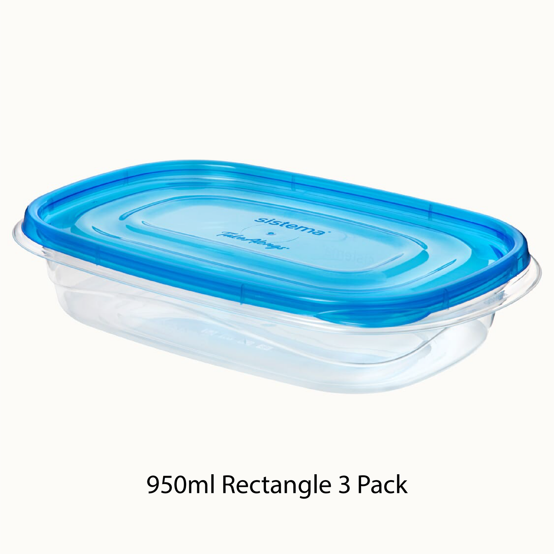 SISTEMA Lightweight Take Along Food Storage Container 3/4 Packs ...