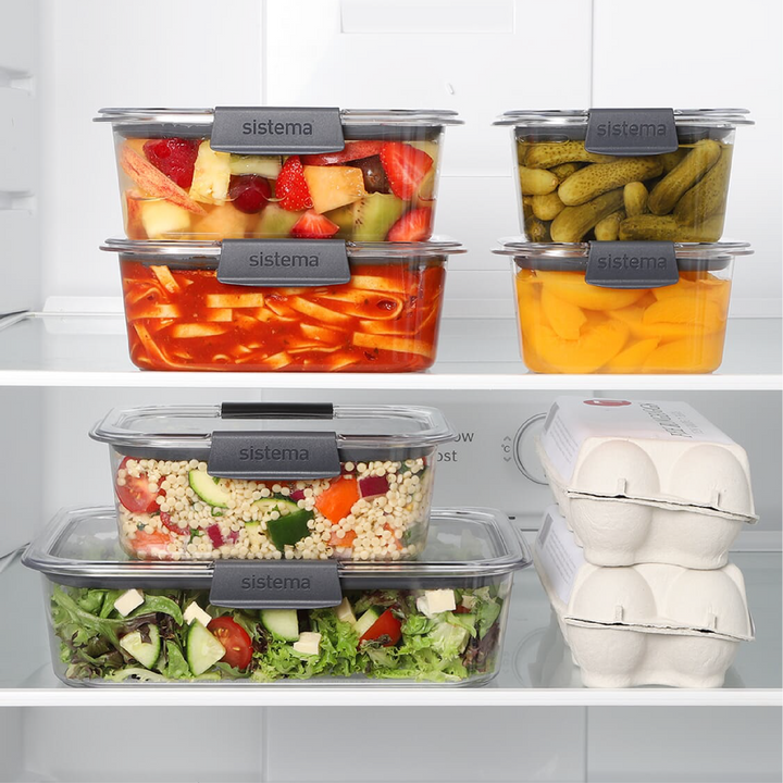 SISTEMA Brilliance Stackable Microwavable Food Storage Container