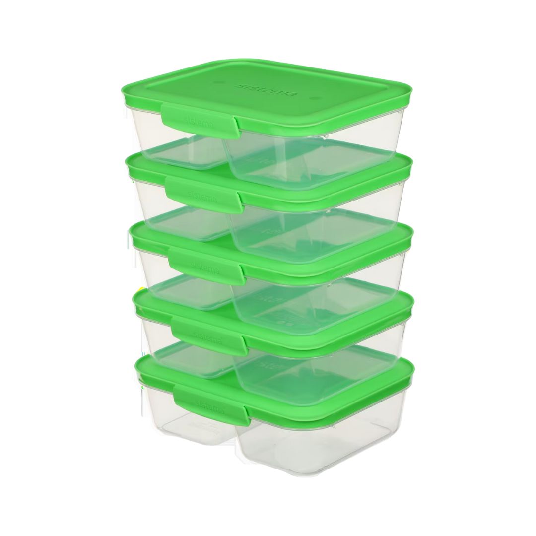 Sistema 870ml Meal Prep Nest It 5 pack