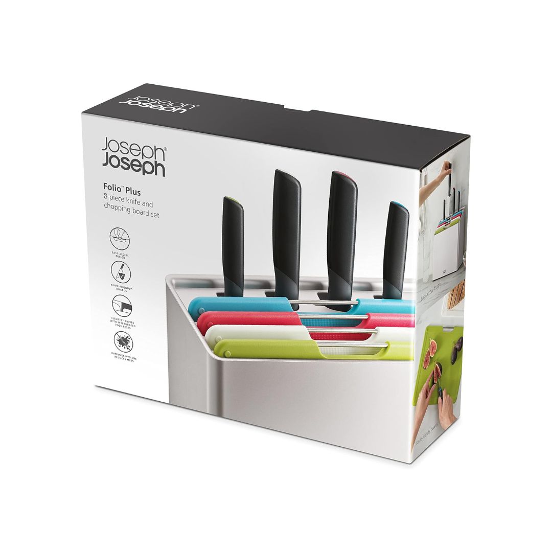 Joseph Joseph Folio Plus Set Pisau &amp; Papan Cincang 8 keping 