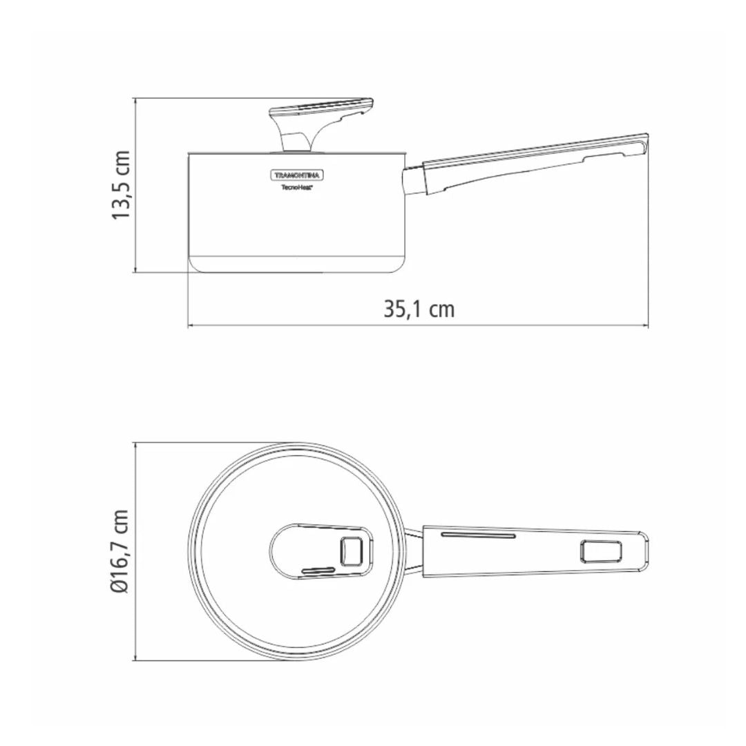 Tramontina Grano Bakelite 16cm Sauce Pan