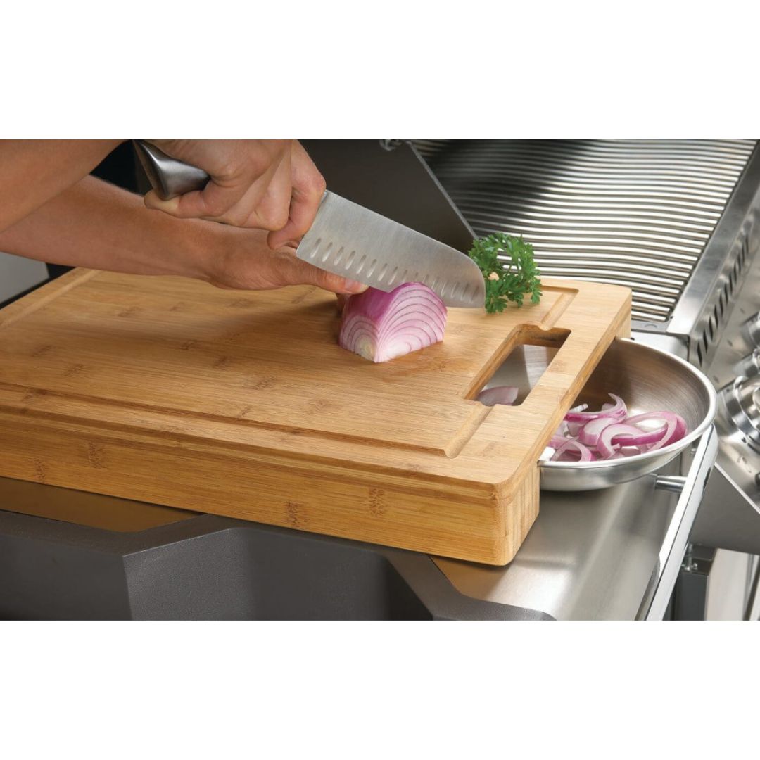 Napoleon Cutting Board With Stainless Steel Bowls