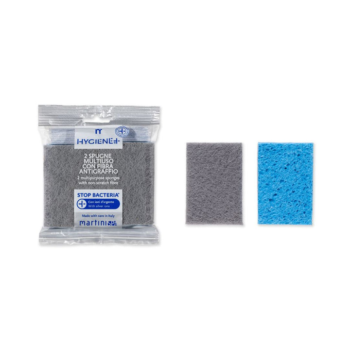 MartiniSPA Hygiene+ Multi-purpose Sponge in Cellulose & Non-scratch Fiber with Silver Ions - 2 PCS