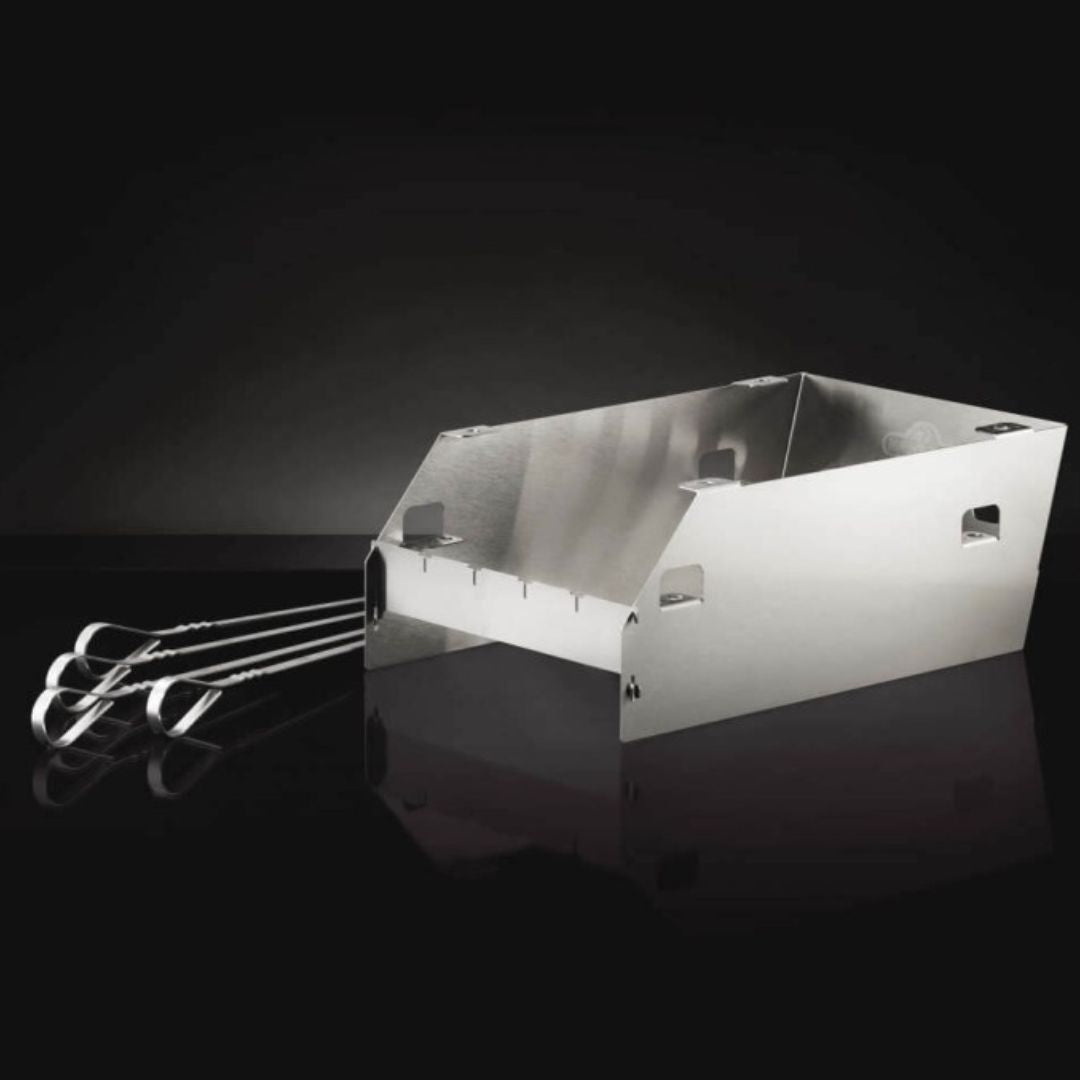 Napoleon Side Burner Windshield With Skewer Rack