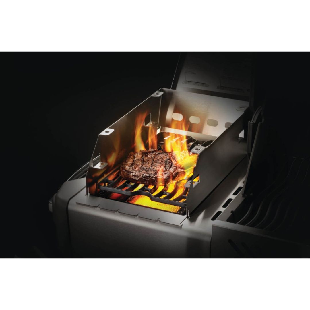 Napoleon Side Burner Windshield With Skewer Rack