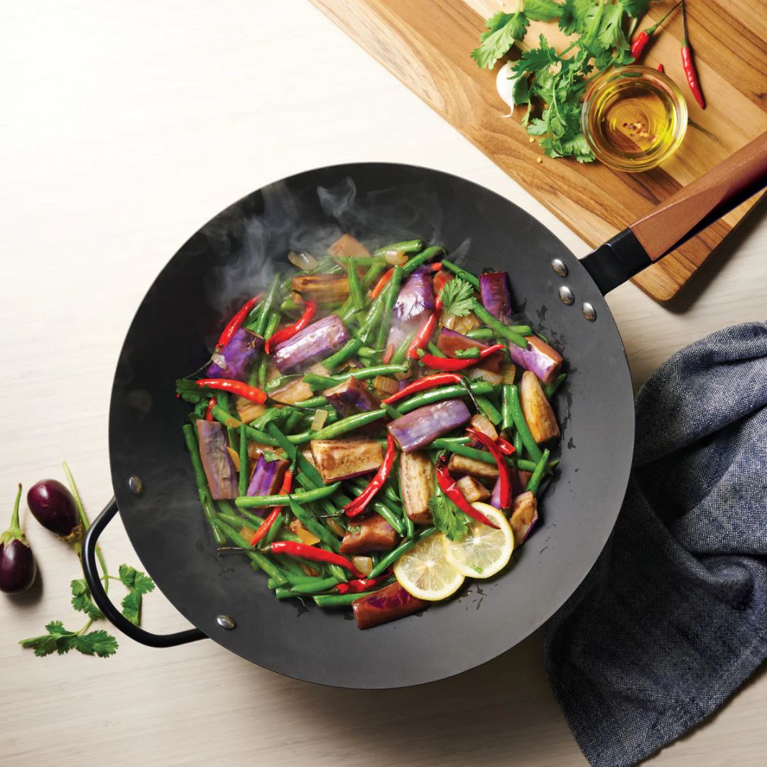 Tramontina 36cm Carbon Steel Wok