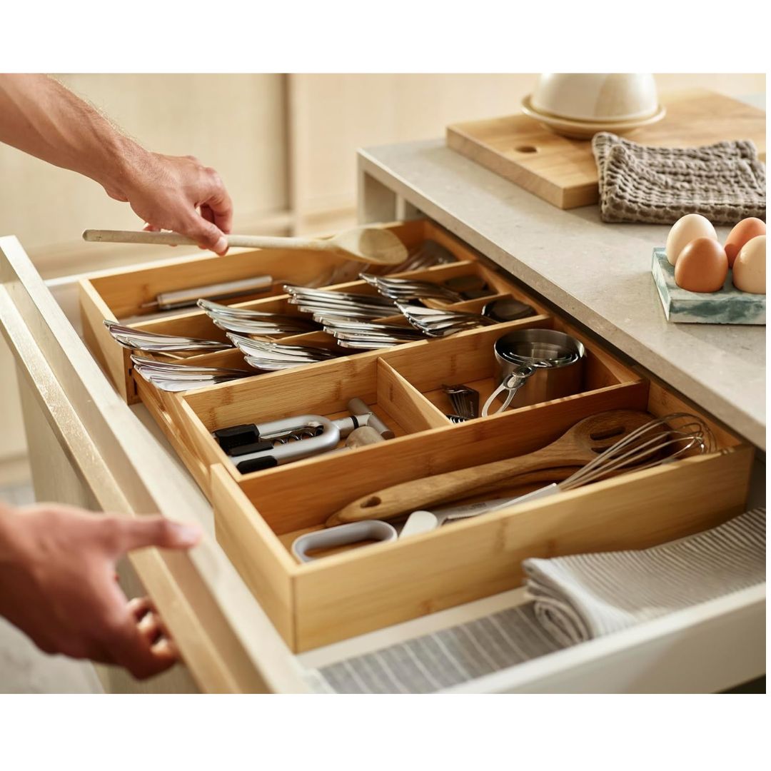 Joseph Joseph DrawerStore Bamboo Expanding Cutlery Organiser