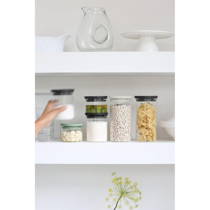 Brabantia Stackable Glass Jar Set Of 3 (0.3, 0.6 & 1.1L)