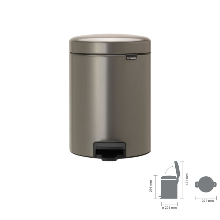 Brabantia NewIcon Pedal Bin Platinum